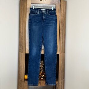 Signature by Levi Strauss Dark Blue Straight Leg Jeans